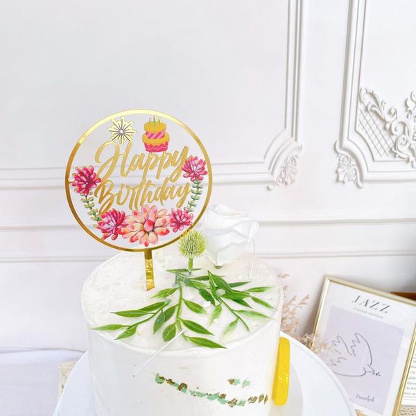 

other festive & party supplies happy birthday cake ers decoration acrylic butterfly er for decor baby shower baking