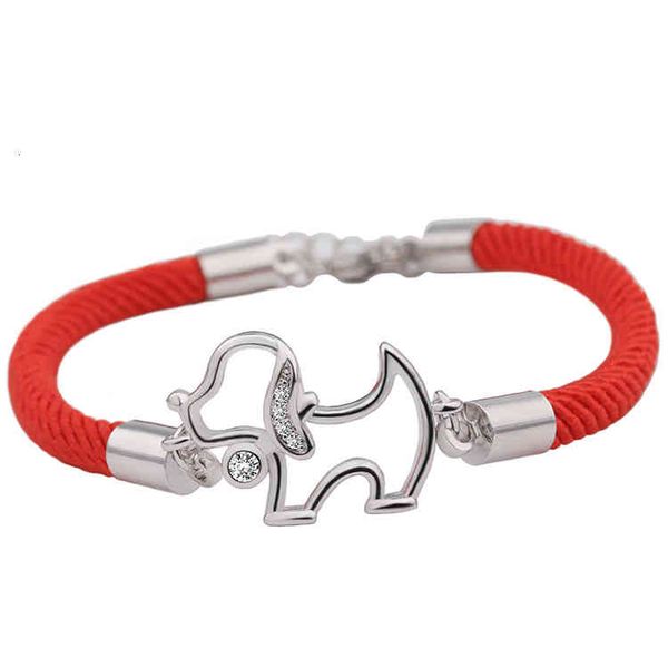 

chinese style products dog fashion trend zodiac benmingnian creative lettering tang shengxin decorated with red rope bracelet design sense