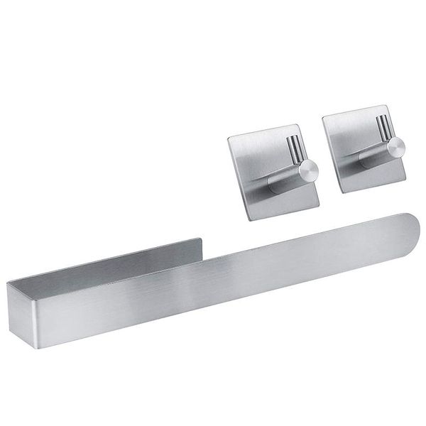 

toilet paper holders towel holder without drilling -self-adhesive 37 cm -bath accessories - practical guest + 2x hooks