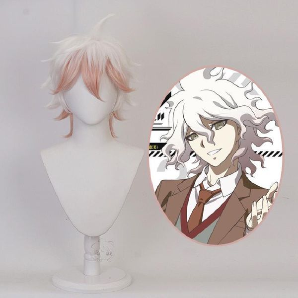 

other event & party supplies danganronpa komaeda nagito komae rado cosplay wig anime two-color gradient anti-curling brown and white