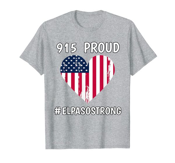 

915 proud el paso strong el paso texas heart t-shirt, White;black