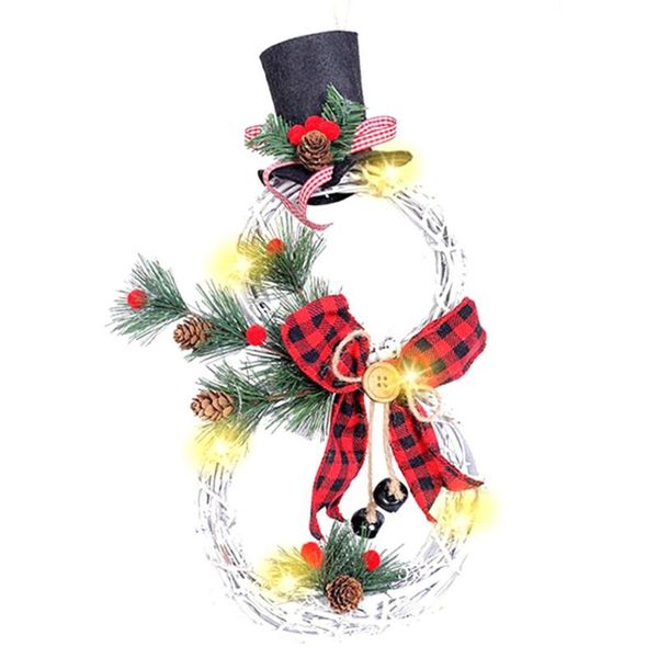 

christmas decoration hanging party plaid wreath decorations home decor diy artificial flower decorative flowers & wreaths