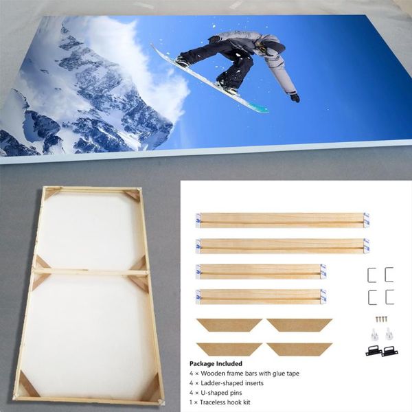 

frames and mouldings natural wooden diy frame for canvas painting posters pos pictures, easy to assemble, wall custom longlife wood