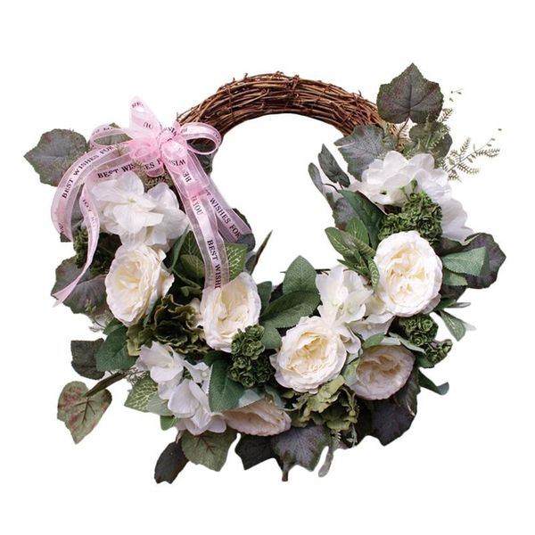 

decorative flowers & wreaths spring flower wreath for front door, rose wall, wedding, home and summer decorations