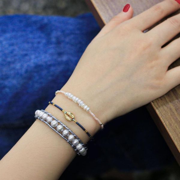 

charm bracelets kelitch gold blue beaded shell for women pulsera hombre friends jewelry gift joias casal, Golden;silver