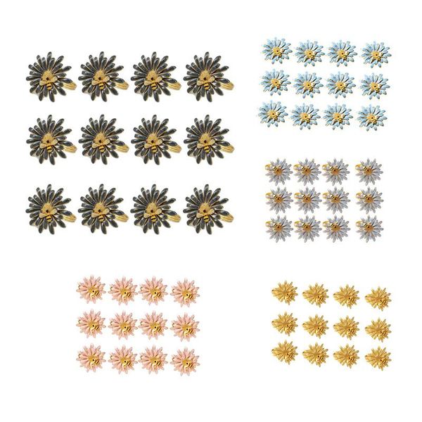 

12pcs el tableware bee flower napkin buckle ring chinese alloy daisy rings