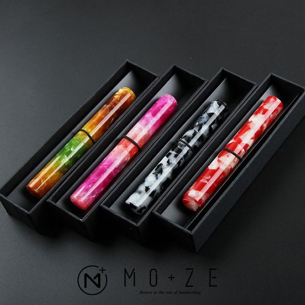 

fountain pens wanwu creative celluloid mini glass dip pen / ef/f/small bent nib pocket size dual-use colorful with gift box