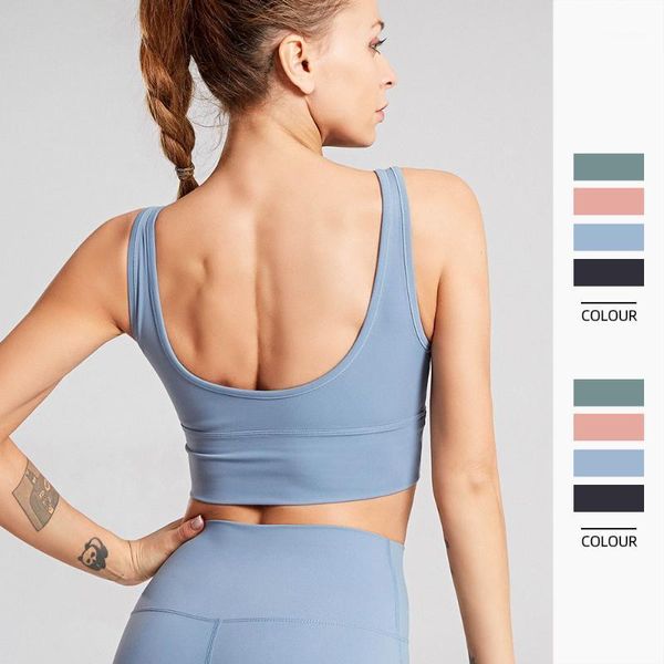 

yoga outfit push up bra gym fitness women for sports crop cup a-d black white running sport