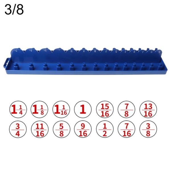

1/4" 3/8" socket sleeve storage bracket holder garage collection tool metric organizers