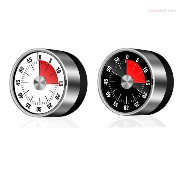 

timers hx6d stainless steel visual timer mechanical kitchen 60-minutes alarm cooking with loud magnetic clock