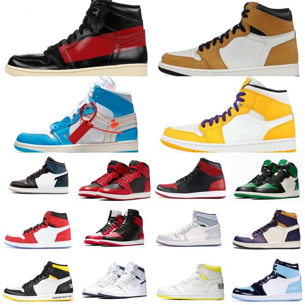 

1 basketball shoes designers sneakers jumpman multi-color grey black purple pink corduroy womens mens og sports with box 36-46 38uk2q