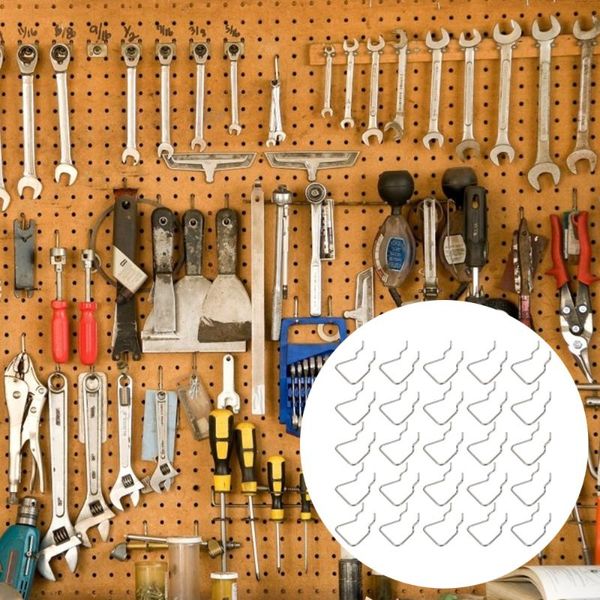 

12pcs perforated wall hooks single pegboard display hook & rails