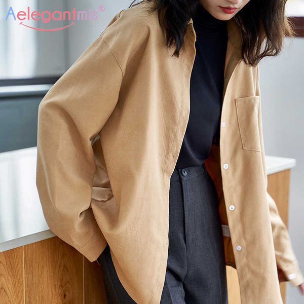 

aeleagntmis vintage korean office lady blouse shirts women soft loose elegant chic casual solid khaki long sleeve ol 210607, White