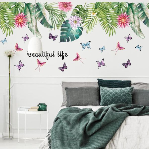 

wallpapers leaves flower wallpaper wall murals decals nordic papers