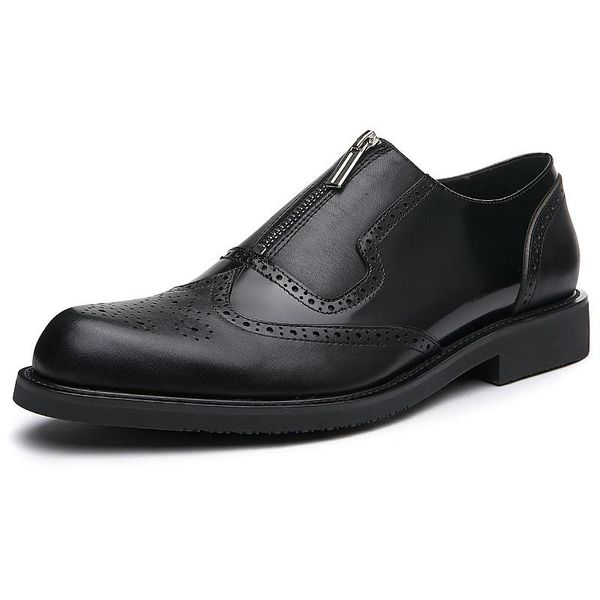 

leather england business suit of carve patterns or designs on woodwork men's shoes are nib soft dress, Black