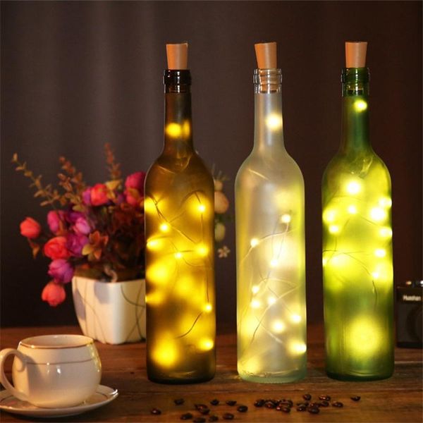 

wine bottle lights cork battery powered starry diy christmas string for party halloween wedding decoracion favor