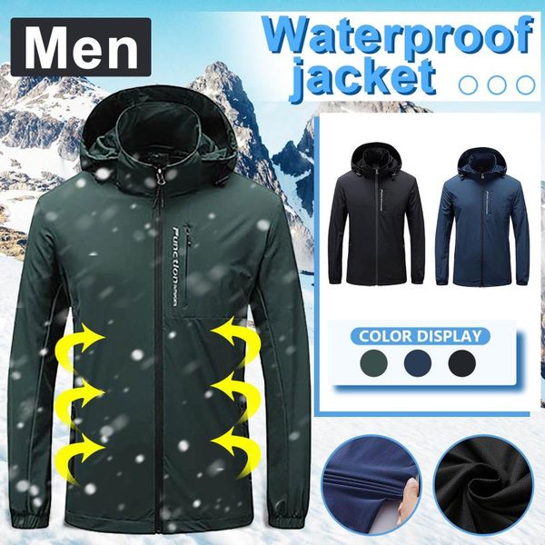 

men's jackets telotuny autumn fashion velvet ski outdoor sports outwear casual pocket hooded waterproof mountaineering coat, Black;brown