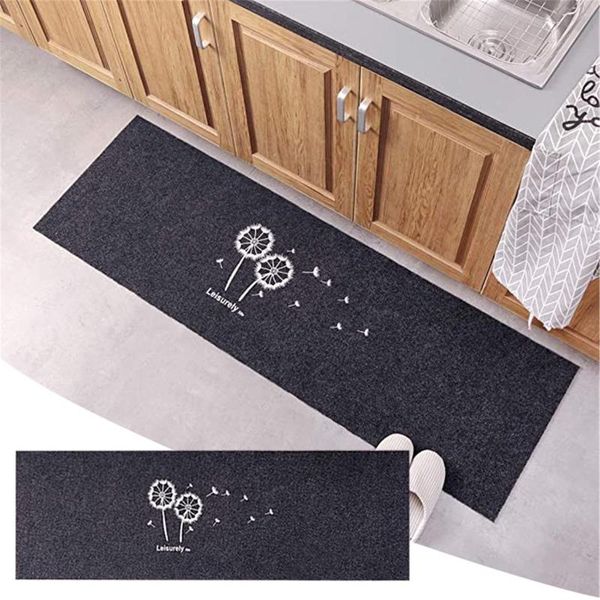 

pure color simple doormat absorbs water and wipes feet dandelion printing non-slip home entrance decoration #10 carpets