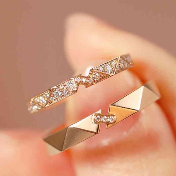 

band rings short love couple pair niche 925 silver 2022 open for girlfriend gift