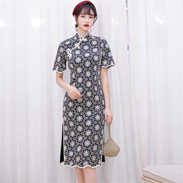 

manufacturers wholesale new summer 2021 guofeng young fashion comfortable slim improved cheongsam dress, Red