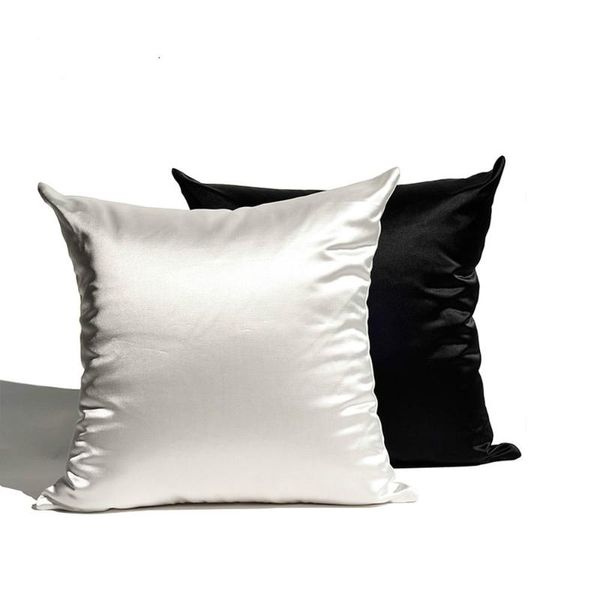 

pure love glossy immitate silk satin solid color pillow cushion square sofa couch chair back 45cm,50cm with inner cushion/decorative