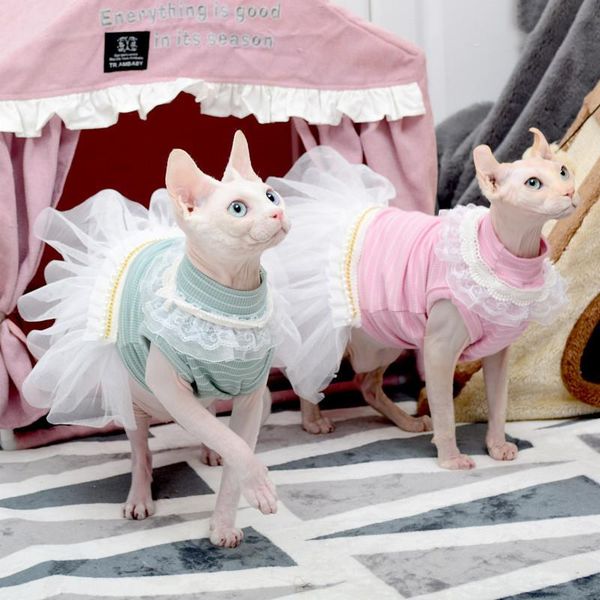 

cat clothes spring summer thin anti-hair loss lace princess dress pet skirt cute costumes