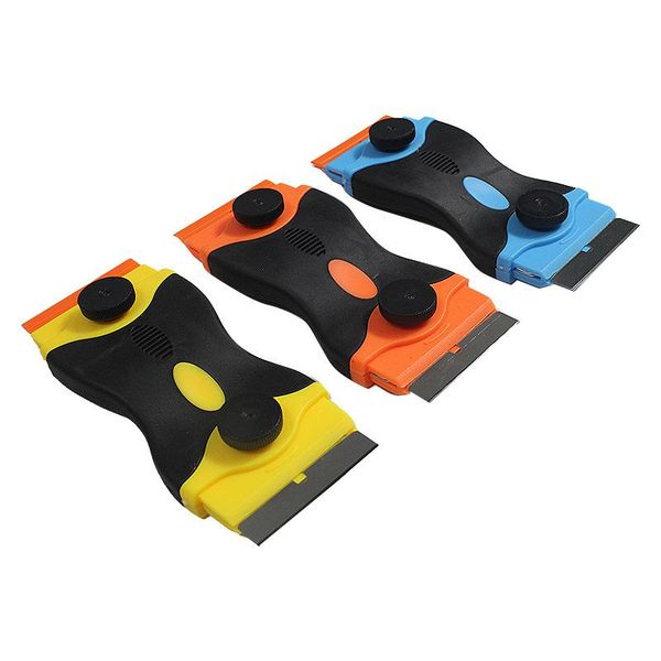 

professional hand tool sets dual-purpose scraper with plastic handle for car film mobile phone screen glue removal knife double-headed