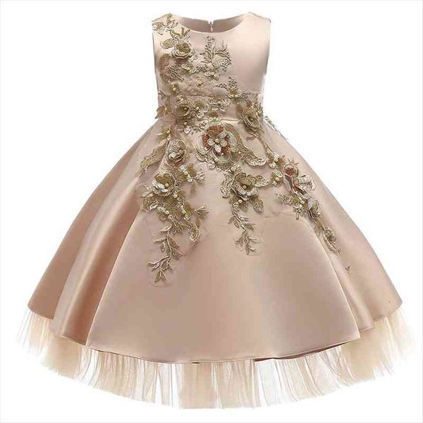 

summer girl party kids for dress girls princess elegant vestidos clothes luxury gown embroidery pageant, Red;yellow