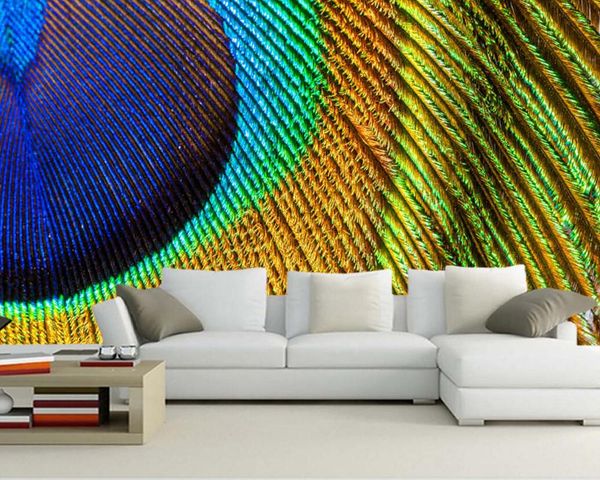 

wallpapers papel de pared close up of peacock feather 3d wallpaper,living room tv sofa wall bedroom papers home decor restaurant mural