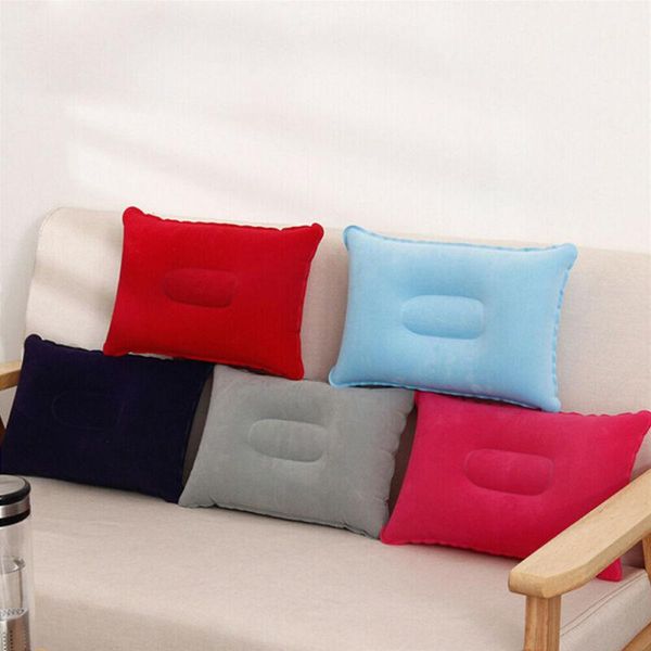 

pillow inflatable travel air cushion camping beach car plane head rest support