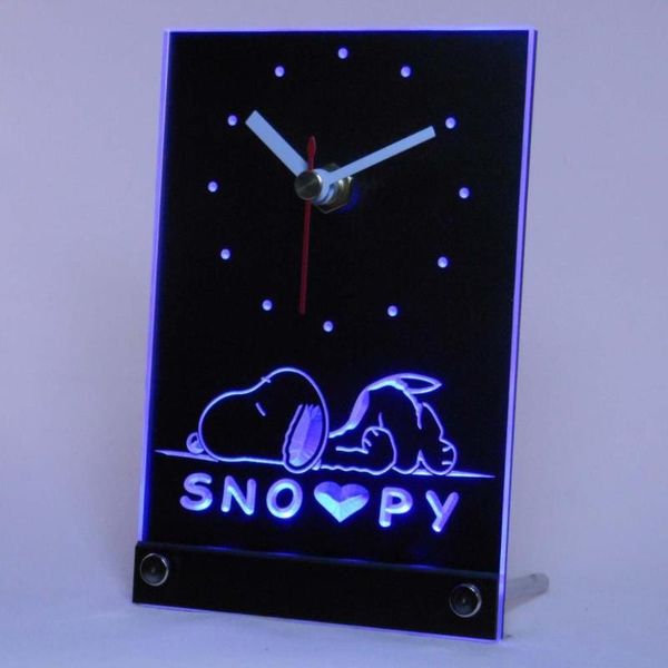 

wall clocks tnc0221 dog cartoon table desk 3d led clock