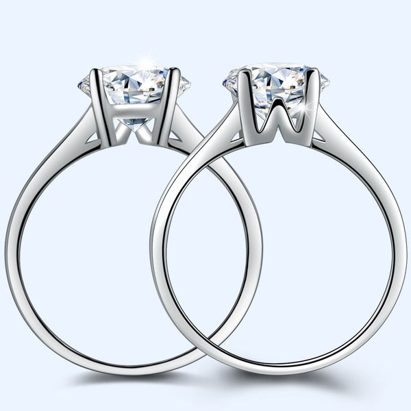 

ring mossan diamond hw double face letter 2 stone live wedding, Silver