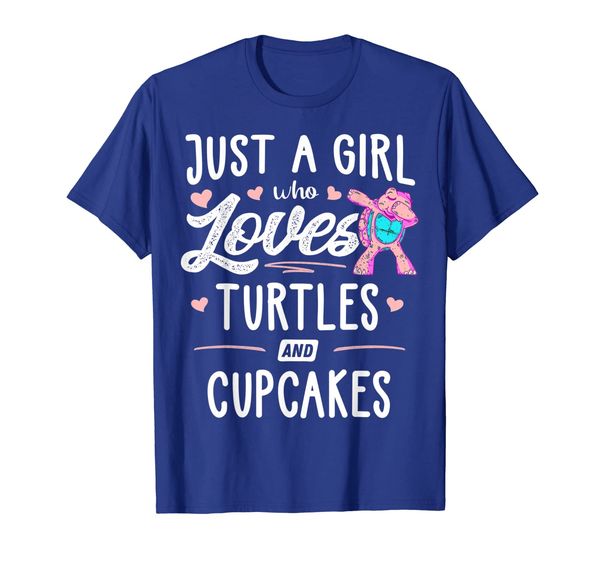 

just a girl who loves turtles and cupcakes gift women t-shirt, White;black