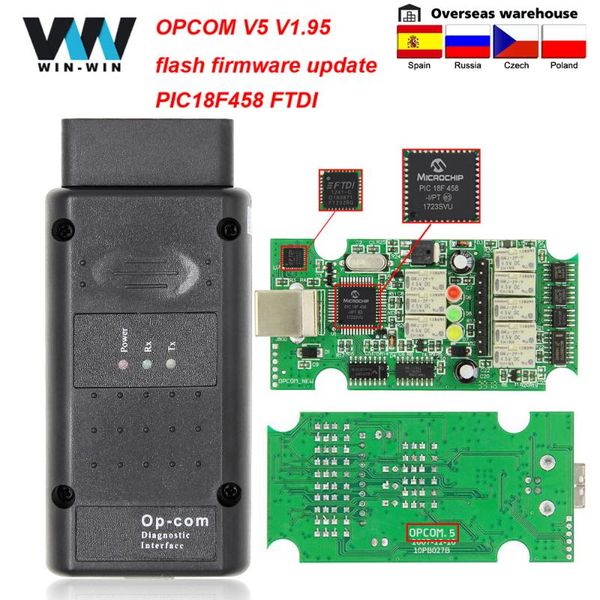 

code readers & scan tools opcom v5 v1.95 2014v pic18f458 ftdi for obd2 scanner flash firmware update op com obd car diagnostic cable au
