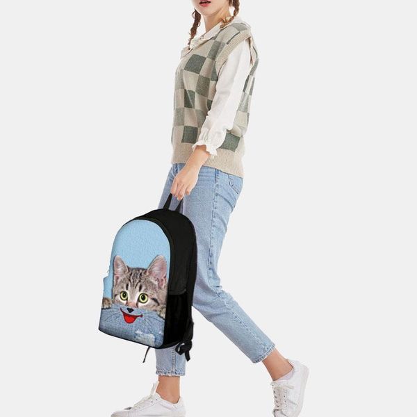 

backpack children's schoolbag pet dog/cat print shoulder bag cute animal appearance 14-inch lapstorage bags gifts for small children