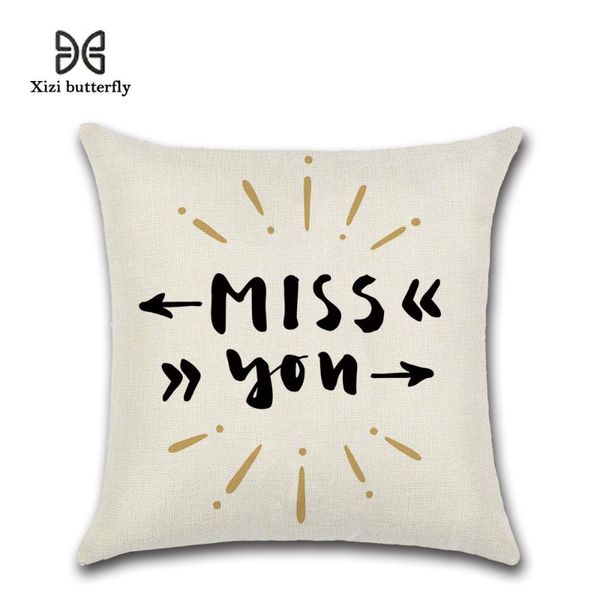 

valentine's day throw pillow cases couple cotton linen cover for home office decor pillowcase love proverbs cushion cushion/decorative