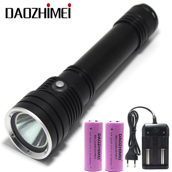 

flashlights torches professional led diving 3800 lumens yellow/white light xhp50 waterproof underwater tactical camping lamp