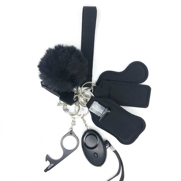 

2021 women alarm personal keychain set self defense alarm keychain security self protection security alarm key ring for girls h091, Silver