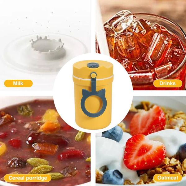 

330ml portable lunch leakproof double wall microwave safe soup container thermal insulated round travel school office cup dinnerware se sets