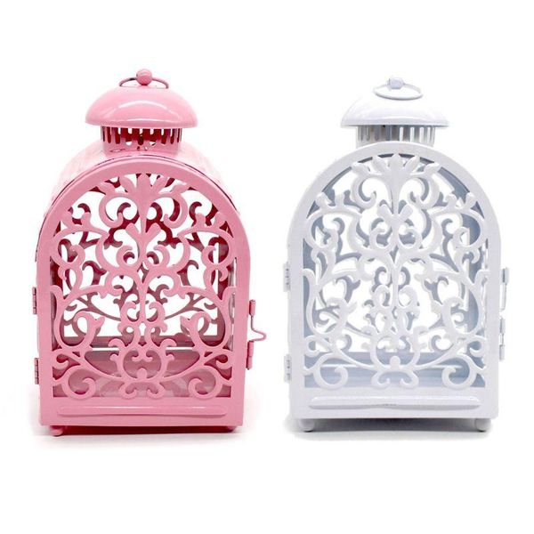 

candle holders moroccan style hollow candlestick tealight holder carved flower hanging lantern wedding home decor dropship