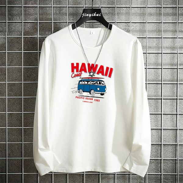 

men's t-shirts mens male funny printed harajuku streetwear long sleeve boys casual tees style t shirts high street white gift, White;black