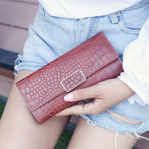 

wallets amelie galanti fashionable pu snake pattern simple solid color mid-length women's casual wallet trendy female bag 2021, Red;black