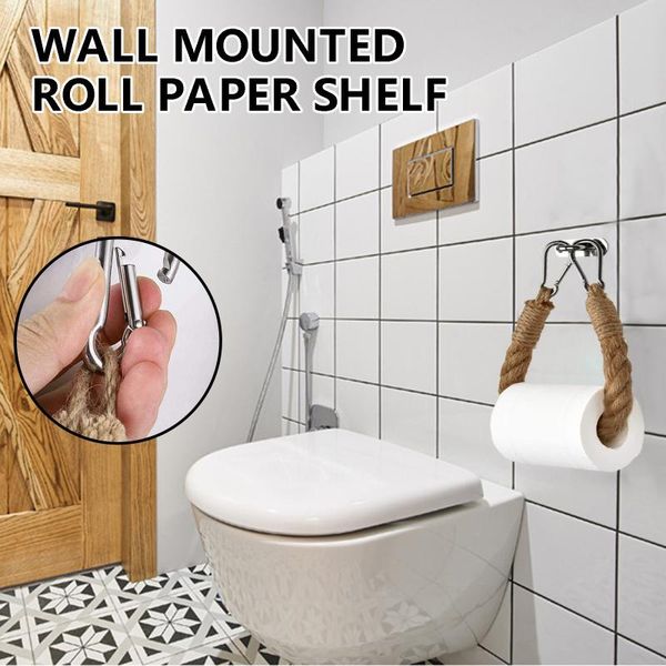 

toilet paper holders roll holder kitchen wall hanging rope in bathroom