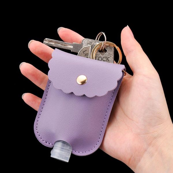 

storage bottles & jars 30ml portable hand sanitizer bottle with keychain flip cap case reusable travel refillable empty soap containers