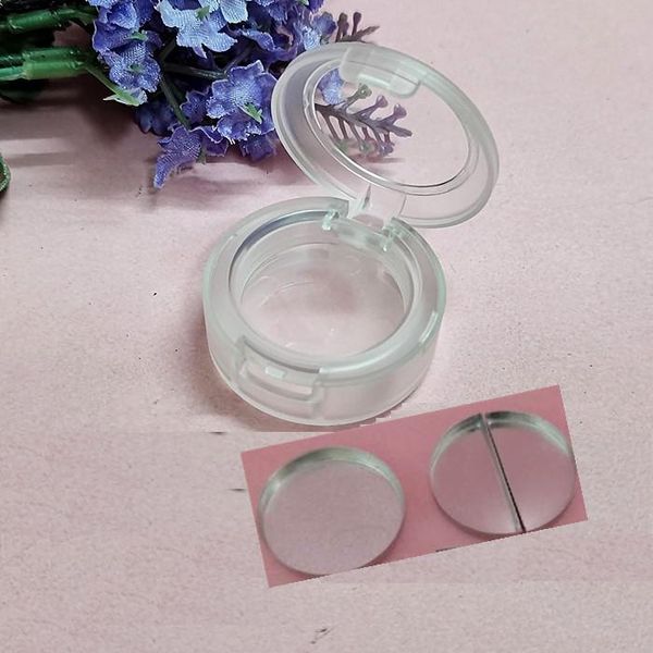 

storage bottles & jars mini cute round empty matte eye shadow powder blusher containers transparent frosted cosmetics eyeshadow box diy lips