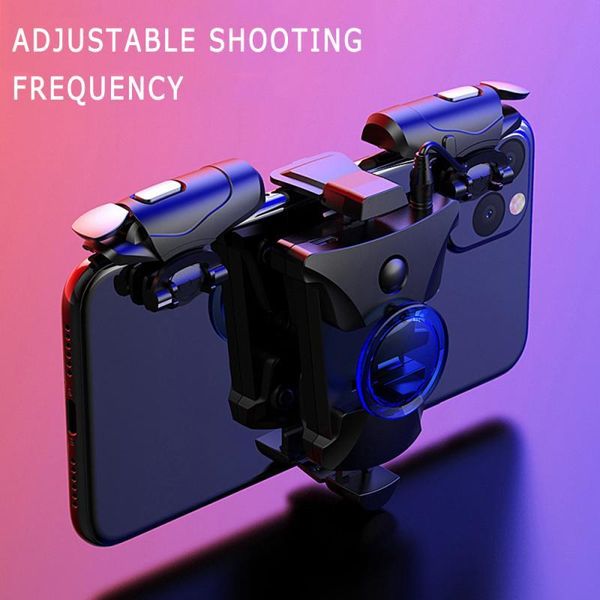 

mobile phone gamepads smartphone game controller high frequency continuous fire button for games four-finger 63mm-90mm controllers & joystic