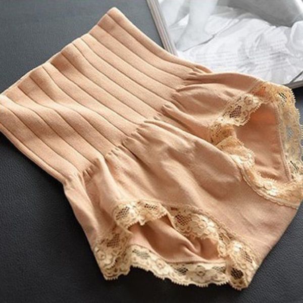 

women's panties plus size girdle for women -3xl cotton lace briefs ladies underwear high waist body shaping pants, Black;pink