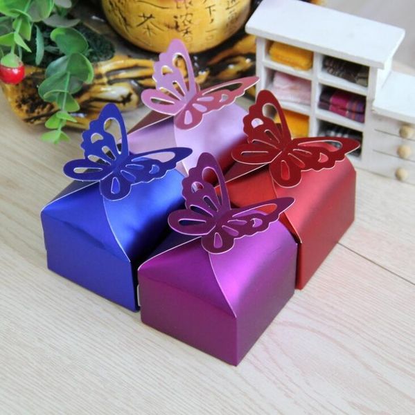 

gift wrap 10pcs small cute box 6x6x6.5cm wedding favor butterfly shaped candy
