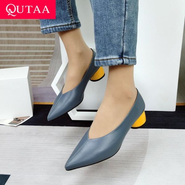

pointed toe soft genuine leather women pumps shoes spring summer basic female fashion comfortable med heels size34-43 dress, Black