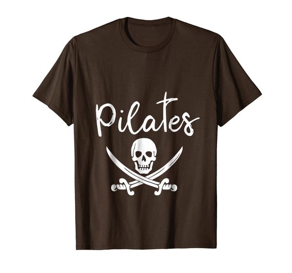 

pilates funny pirate workout gift t-shirt, White;black